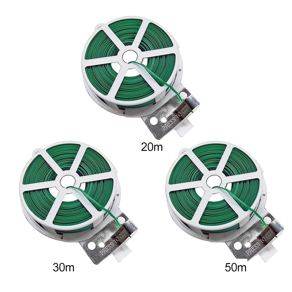 Klettern Anlage Twist Krawatte Garten Krawatte Kunststoff Draht Bindung Linie Blume mit Cutter Haushalt Garten Pflanzen Elemente