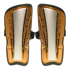 MagiDeal Erwachsene freundlicher FußBall FußBall Schienbein Pads Wachen Bein Kalb Schutz Getriebe Gold FußBall bein schutz