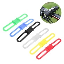 Neue Fahrrad Silikon BüGel-verband Taschenlampe Clip Fahrrad Lenker Silikon Elastische Gürtel Taschenlampe Bands Fahrrad Licht Taschenlampe Halfter