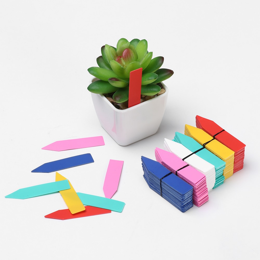 100 Stck Gewächshaus Wasserdichte Pflanzen Sämling Etikett Garten Werkzeuge Klassifizierung Kunststoff Stichworte Marker Kindergarten Topf für Garten