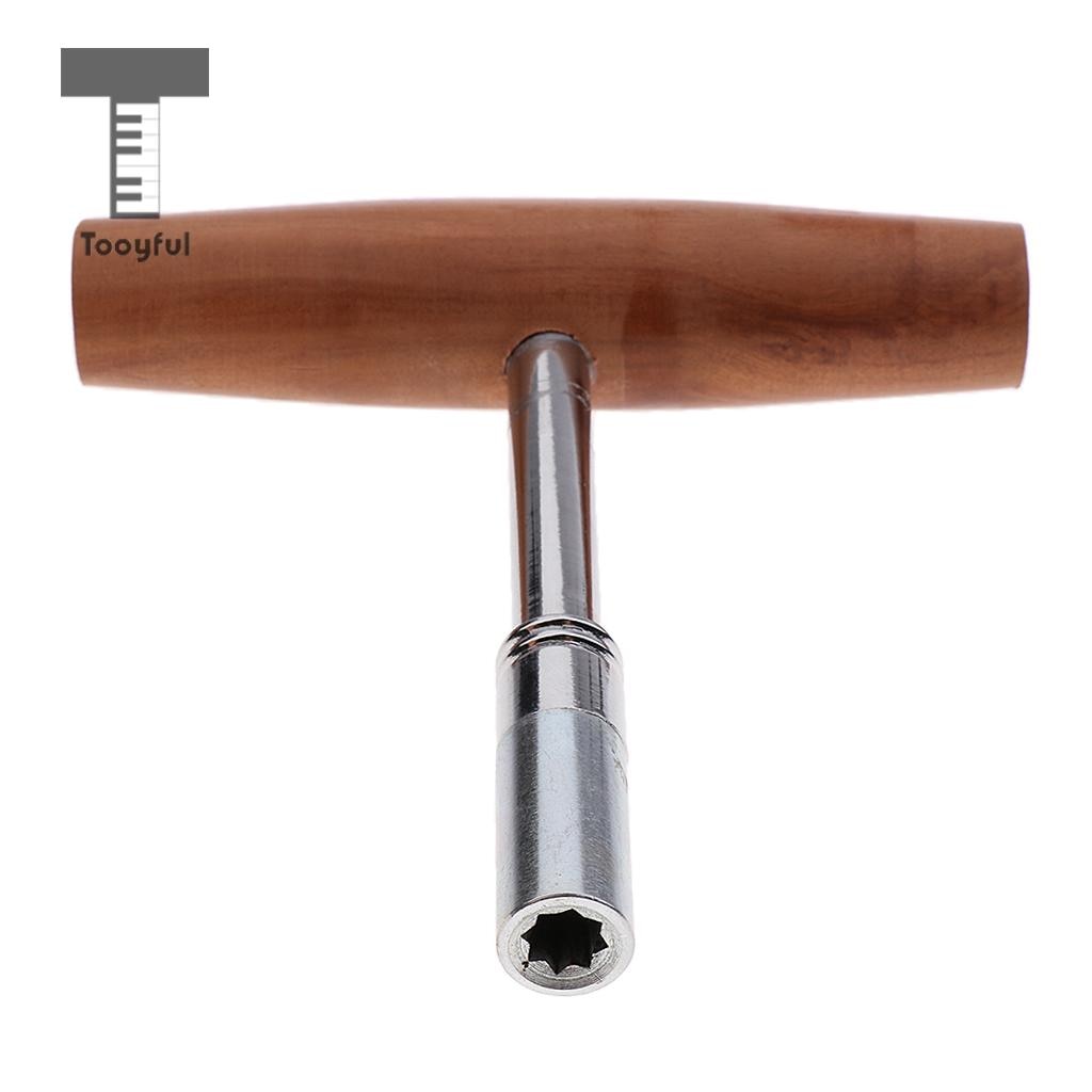 Tooyful Professionelle Klavier stimmen-Werkzeug T Förmigen Schlüssel-schlüssel mit Holz Griff für Klavier Teile Zubehör