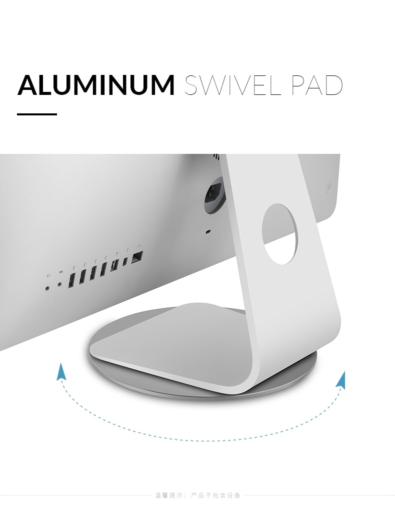 Stehen für iMac Aluminium Monitor schwenken Unterstützung Computer Schreibtisch Dock Laptop Bildschirm Basis Rotierenden Halterung für Apfel iMac 21'' 27''