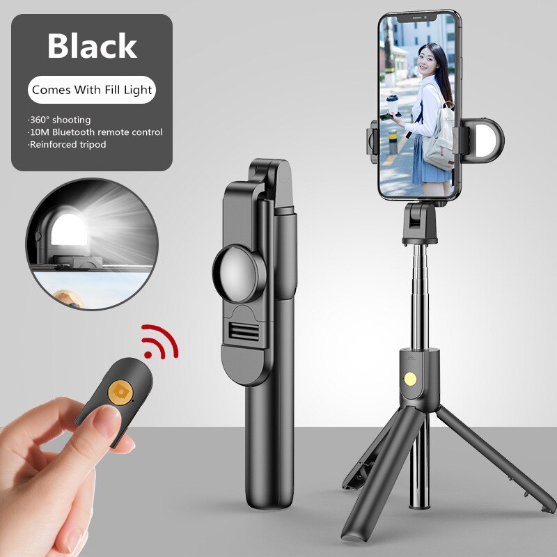 Telefon Halfter Bluetooth Selfie Stock Universal- Handy, Mobiltelefon Mit Füllen Licht Live Unterstützung Einstellbare Halterung Stents Für Telefon