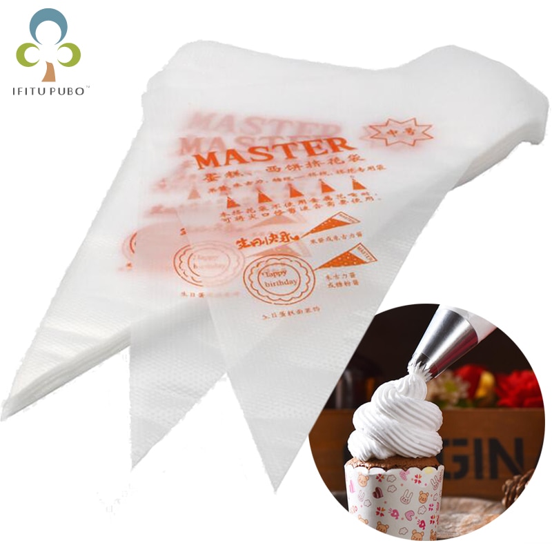 10 teile/los Einweg Rohrleitungen Tasche Gebäck-tasche Zuckerglasur-friedliche Kuchen Cupcake Dekorieren Werkzeuge/Taschen Kuchen Werkzeuge Küche Zubehör GYH