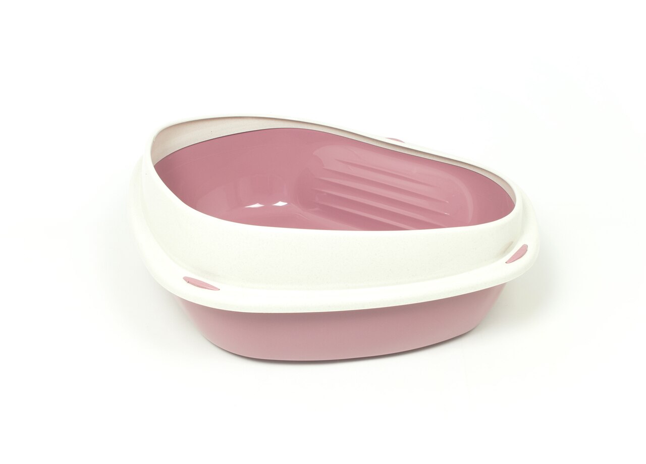 Katzenstreu wc für katzen winkel 58x48x20,5cm modell 700091 rosa