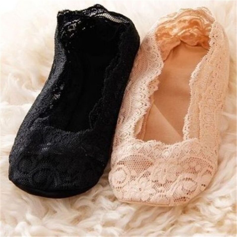 1 paar Frauen Yoga Socken Baumwolle Spitze Knöchel Socken Niedrigen Preis niedrig schneiden Flecken Socken Weibliche Unsichtbare Skidproof Socken Hausschuhe