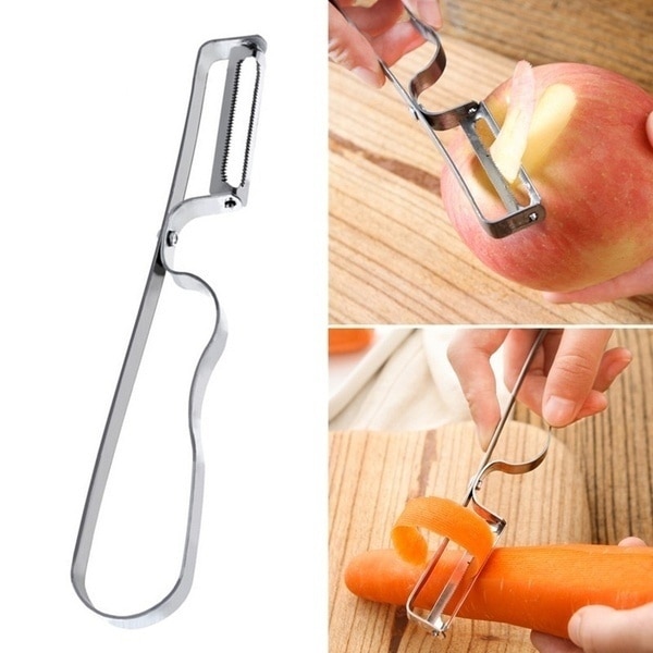 Multifunktionale Edelstahl Küche Zahn Typ Hobel Obst und Obst Schäler 16.5*2,5 cm