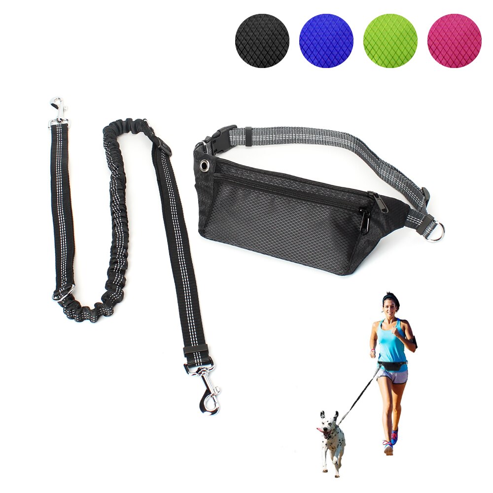 Multi Funktion Hunde Leine Taille Tasche Wasserdichte Hände Frei Hund Gürtel Lauf Elastizität Einstellbar Taille Hund Leinen