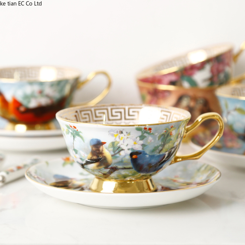 Kreative Jahrgang Phnom Penh Kaffee Tasse Pastoralen Keramik Nachmittag Tee verrotten Tee Tasse Europäischen knochen China kaffee tasse und untertasse