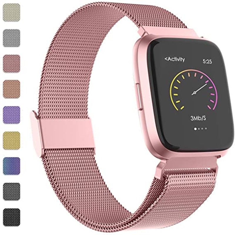 Gurt Metall Edelstahl Band Für Fitbit Versa Gurt Handgelenk Armbinde passen bisschen Lite Vers 2 Band Zubehör