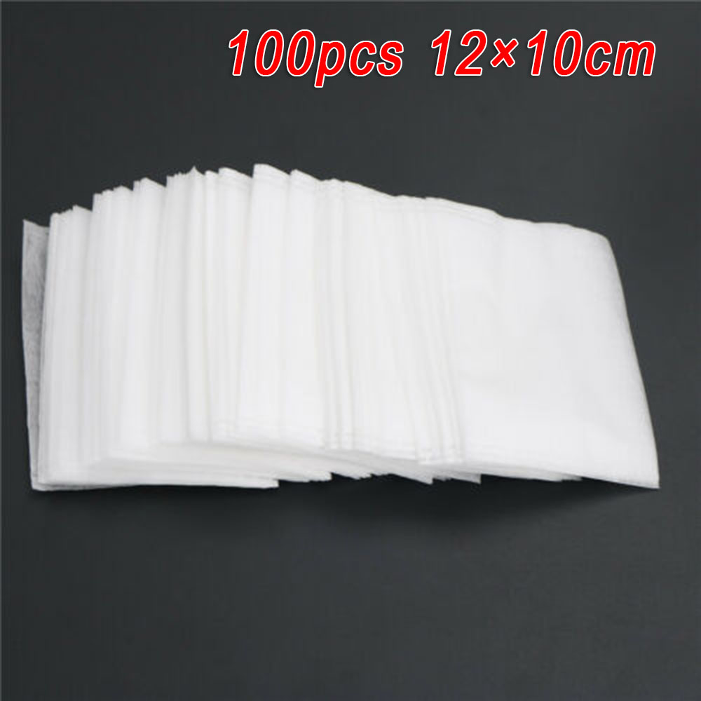 100 Stck/viel Teebeutel 12*10cm Wiederverwendbare Leere Kräutertee Gewürze Taschen Mais Faser Abdichtung Filter Medcine taschen Kordelzug Taschen