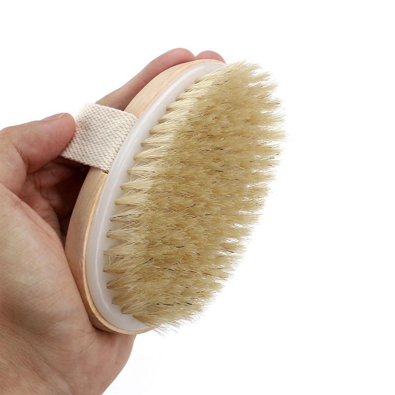 Heißer Trockene Haut Körper Pinsel Weichen, Natürlichen Borsten Dusche Pinsel Holz Schlecht Dusche Borsten Pinsel Spa Körper Pinsel Ohne Griff