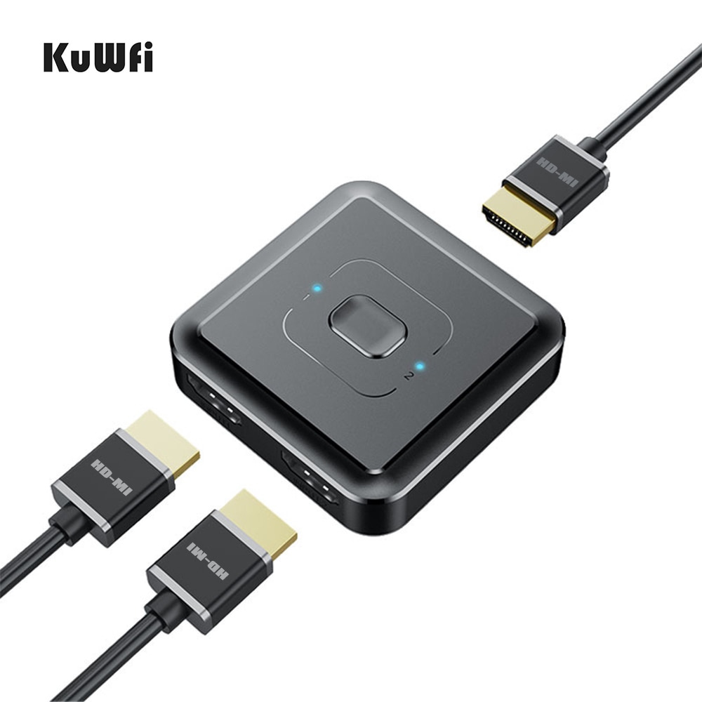 4K Zwei-Weg HD-MI Splitter 1x 2/2x1 HD-MI Bidirektionale Umschalter für Laptop PS4/xbox Projektor/teilen Monitor Stecker und Spielen
