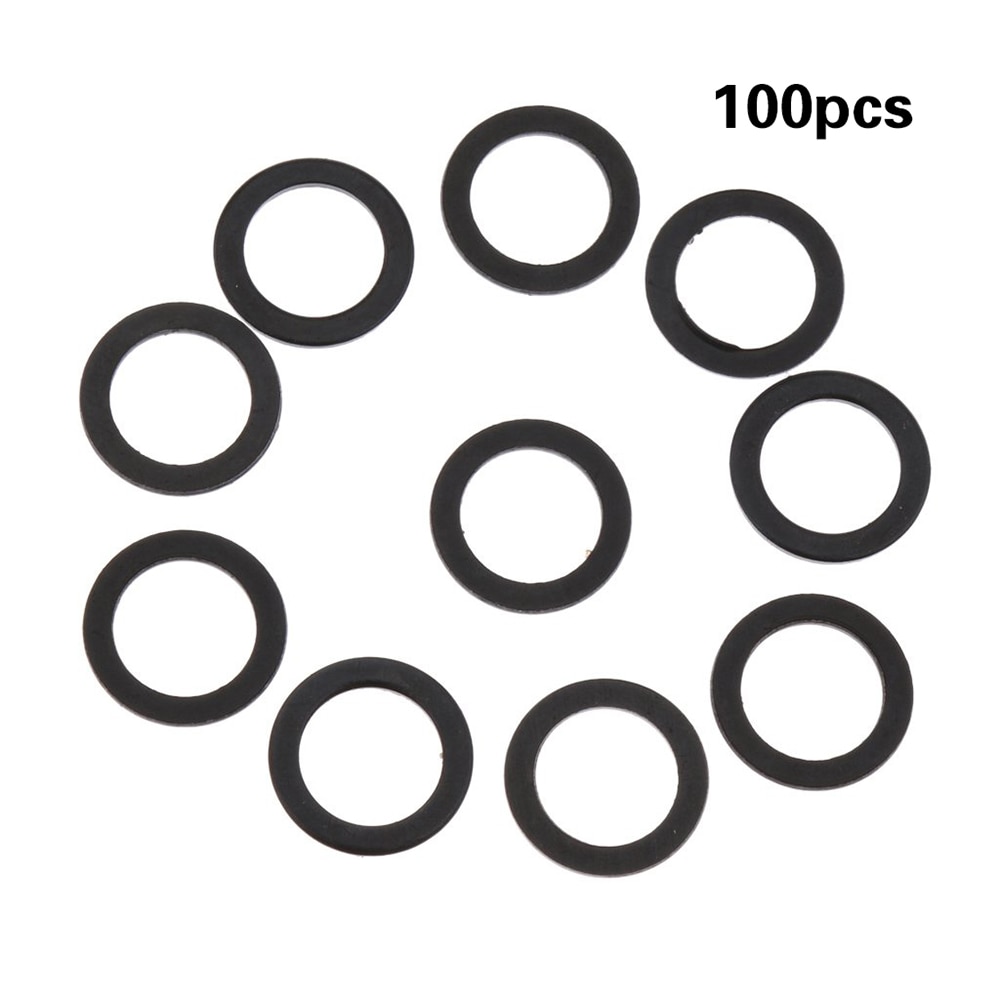 100 stücke Schraube Dichtung Skateboard Unterstützung Zubehör Fisch Bord Lagerbier Shim Aluminium O-Ring Schwarz Scheiben für Longboard Kreuzer