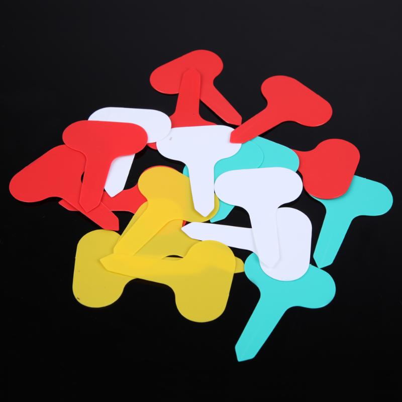 100 Stck T-typ Kindergarten Garten Anlage Schild Blume Etiketten Anlage Samen Etikett Topf Marker für Pflanzen DIY Garten dekoration Werkzeuge