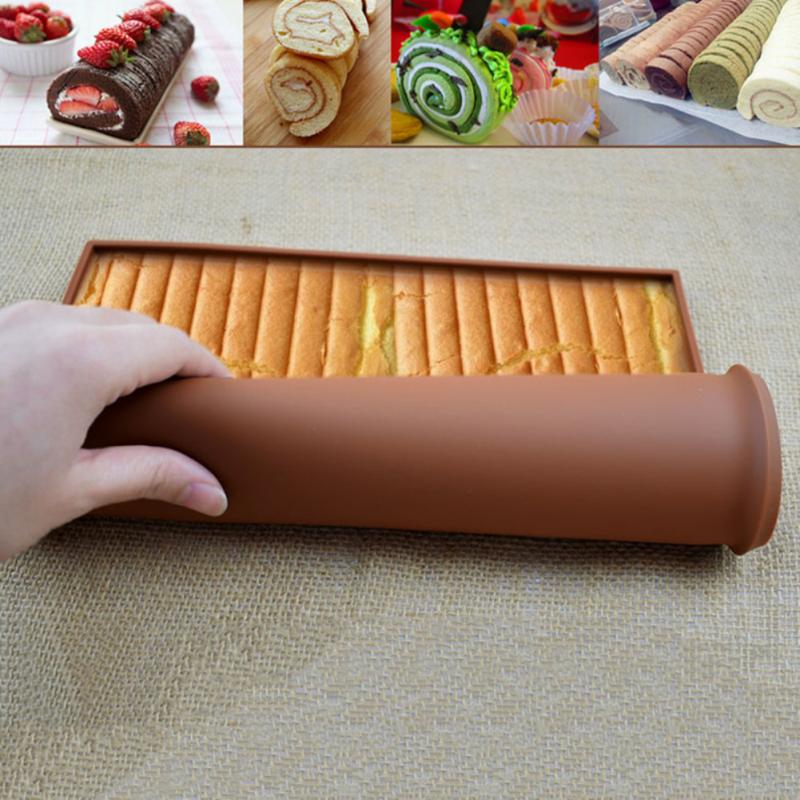 1 stücke Nicht-Stock Kuchen Rolle matt Silikon Ofen Reis rollen Kuchen Schweizer Pad Backen Werkzeuge Kuchen Backblech Pad Küche Werkzeuge