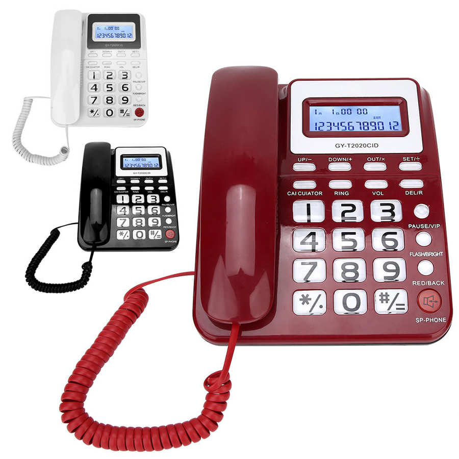 kabellos telefon ABS GY T2020CID verdrahtet Telefon mit Lautsprecher Stimme Recorder Anrufer Ich würde Anzeige Calculater telefono inalambrico