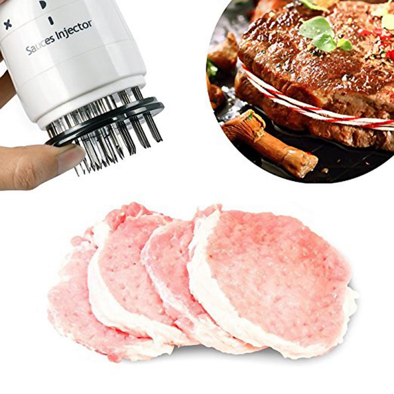 Langlebig Fleisch Fleischklopfer Nadel Edelstahl BBQ Fleisch Injektor Nadel Steak Rindfleisch Soße Fleisch GeflüGel Werkzeug Küche Werkzeuge