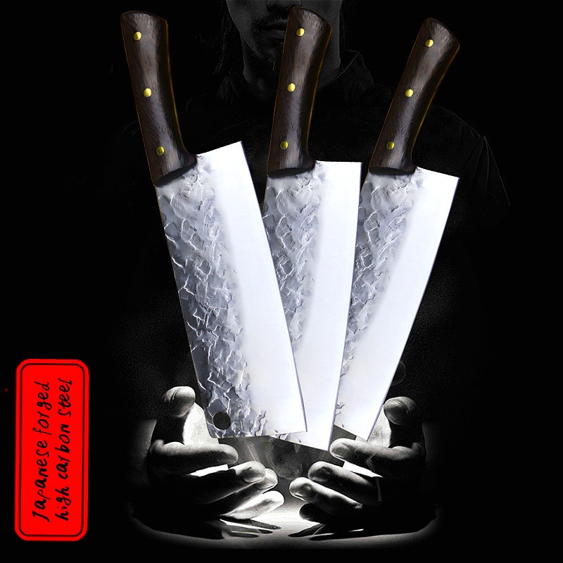 DEHONG 7,6-zoll Japanischen geschmiedet hoch Kohlenstoff stahl Schneidemaschine küche messer Rand Rand fleisch Cutter haushalt küche messer