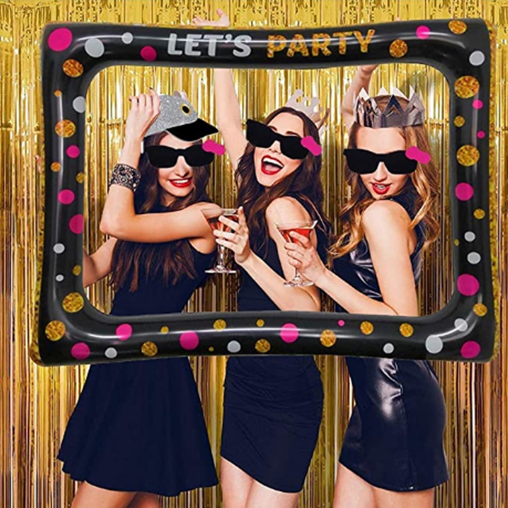 Rahmen Foto Stütze Foto Hintergrund Party Dekoration Requisiten Dekoration Bild Rahmen Party Dekor Handheld PVC Aufblasbare Foto