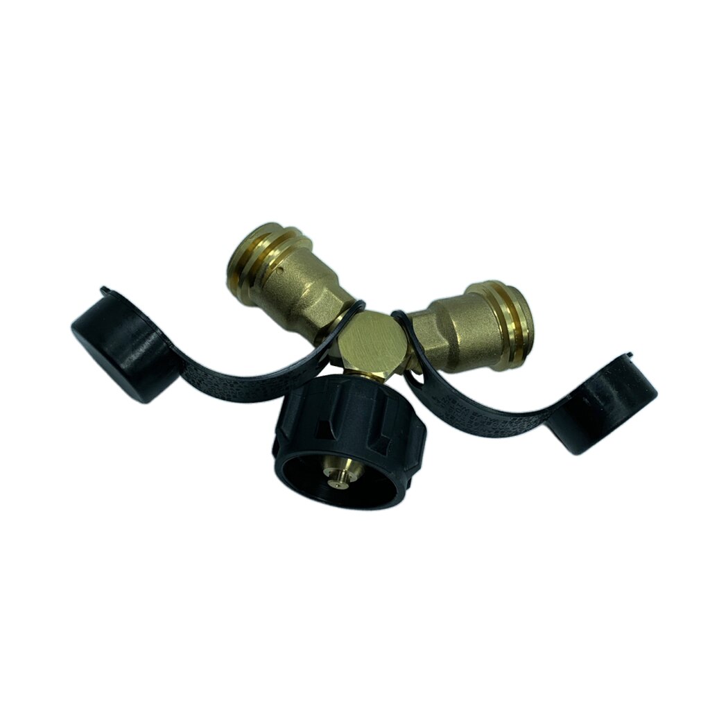 Propan Adapter, QCC Propan Splitter, Gas Adapter Grill Stecker für Propan Zylinder, BBQ Gas Grill, heizung, RV Wohnmobil