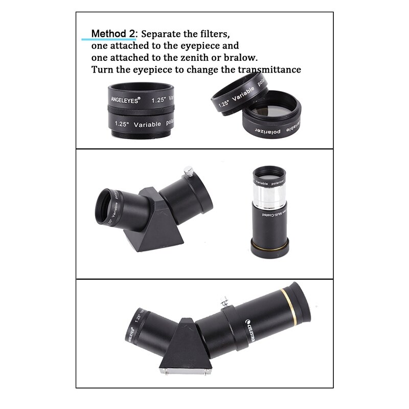 Angeleyes 1,25 Zoll Filter Variable Polarisierende Astronomie monokular-teleskop Okular Filter Teleskop Polarisator