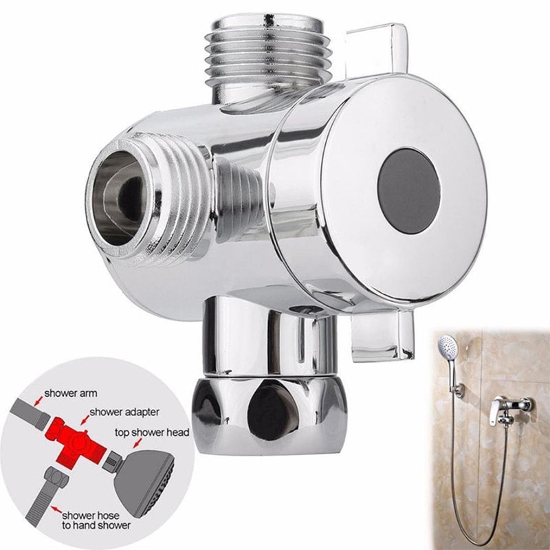 HEIßER 3 Weg Dusche Umsteller Ventil Handheld Dusche Arm Umsteller Splitter mit Showerhead Halfter TI99