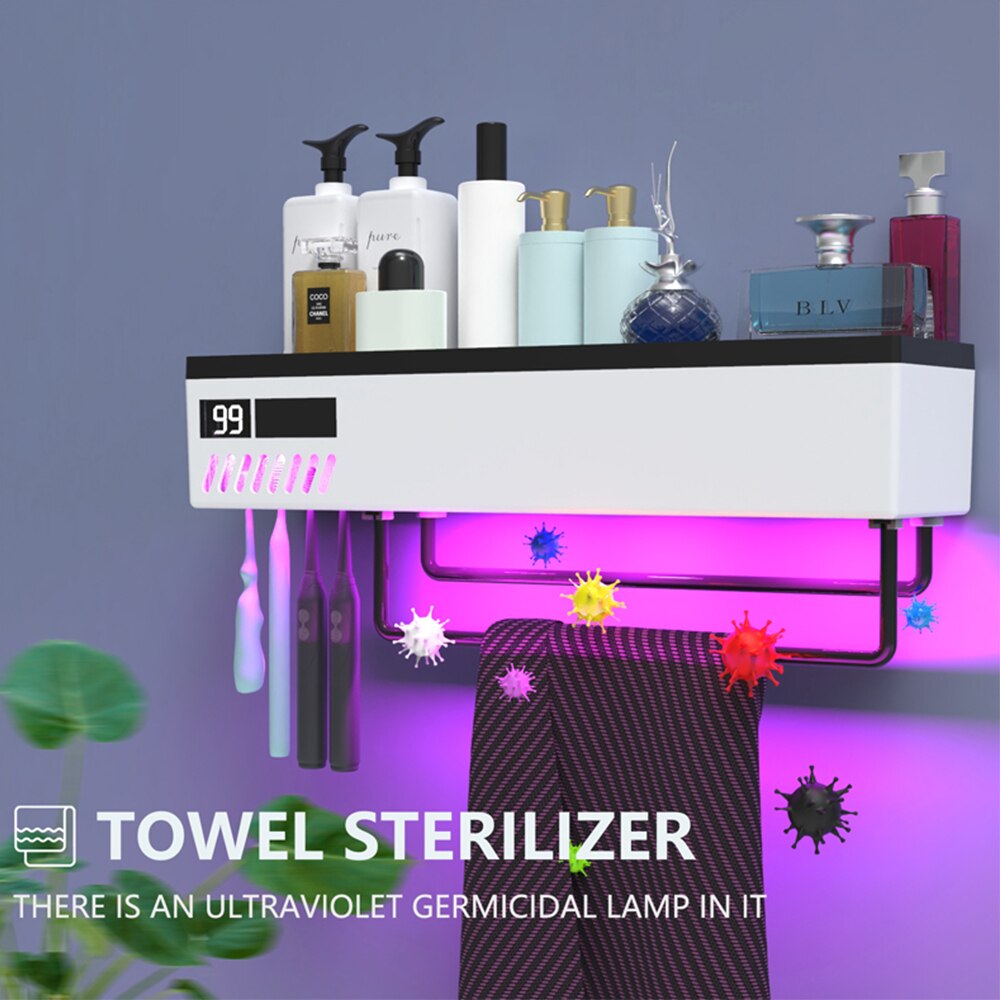Solar- Energie Clever Uv Desinfektion Wc Handtuch Gestell Zahnbürste Sterilisator Halfter Licht Energie Schlecht Lagerung Regal