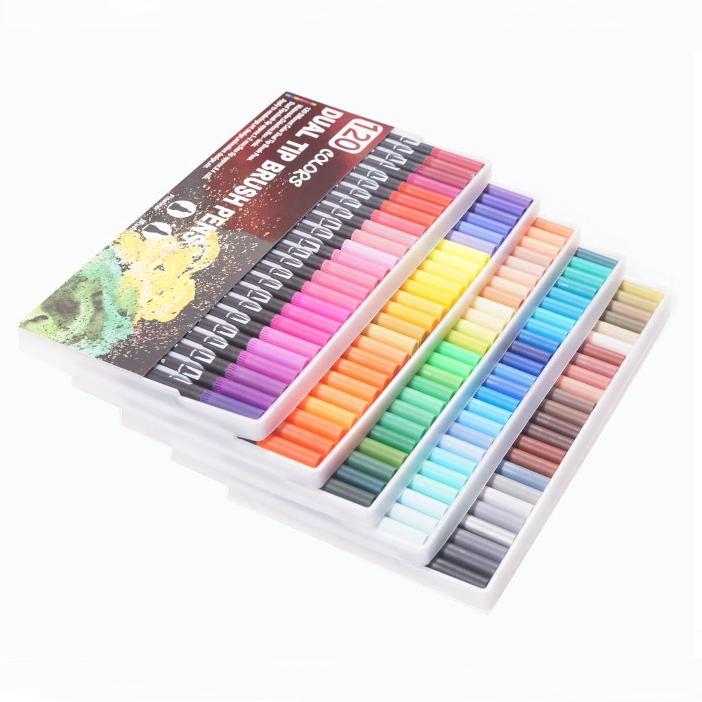 120 farben Feine Liner Kunst Marker Aquarell Pinsel Stift Sicher Ungiftig Schule Kunst Liefert für Zeichnung Malerei Comic