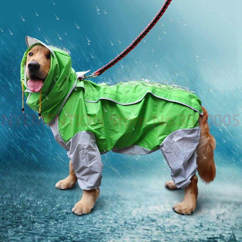Große Hund Kleidung Regenmantel Wasserdicht Hund Anzüge Punkt Regen Kap Haustier Kleidung Für Große Hunde Mit Kapuze Jacke Poncho Haustier Regen Mantel