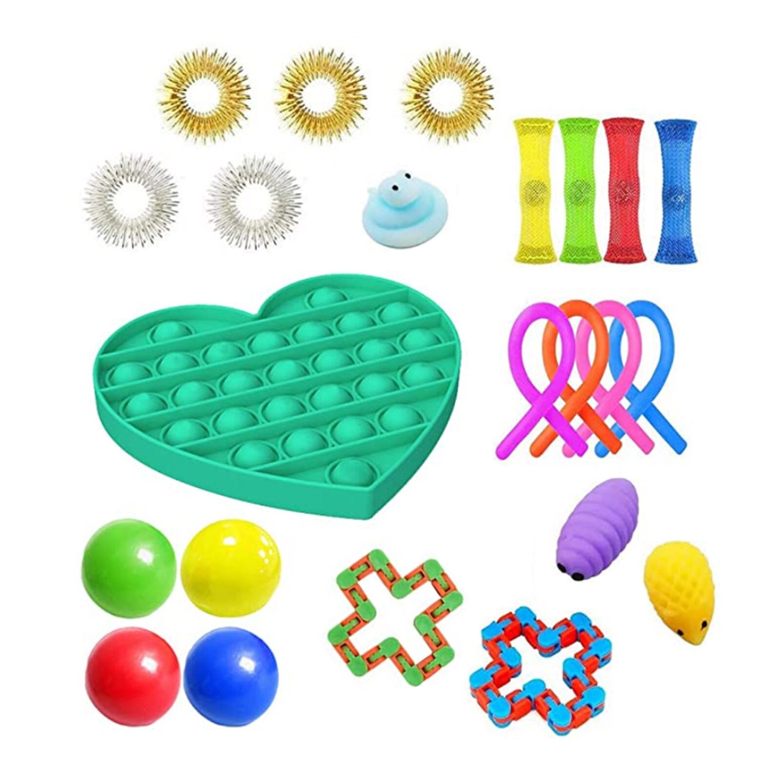 23 Stck Pack Sensorischen Zappeln Spielzeug einstellen Entlasten betonen Spielzeug Autismus Angst Linderung betonen Pop blasiert Zappeln Spielzeug Für freundlicher erwachsene