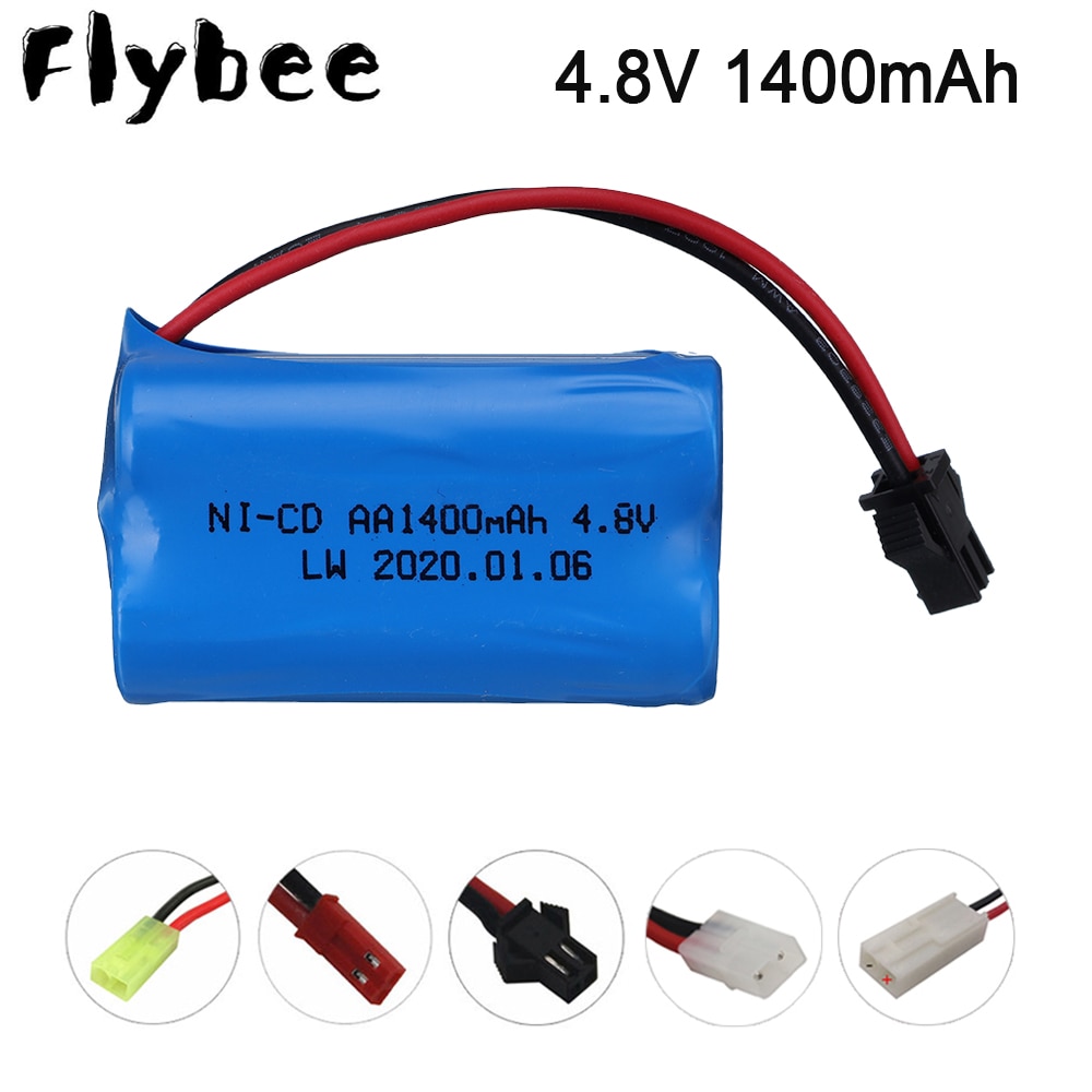 4,8 v 1400 mah Ni-Cd Batterie nicd akku SM stecker für RC autos RC Stiefel spielzeug Batterie 4,8 V AA 1400 mah akku
