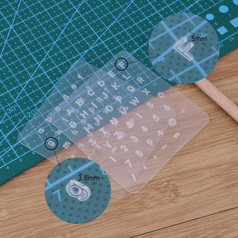DIY Leder schlagen Alphabet knapp Anzahl Stempel einstellen Kunststoff Handcarft Leder Werkzeug Wachs Dichtung Stempel Werkzeug für Haus Zubehör