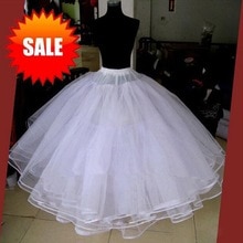 Beste Weiß 3 Schichten Hochzeit Zubehör Für Hochzeit Kleid Tüll Kleid Felsen Ballkleid Petticoat Felsen Keine Reifen