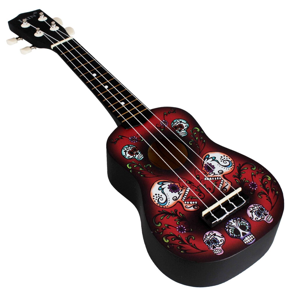 21 zoll Schädel aufbringen Ukulele Hawaii Gitarre Akustische Instrument Praxis Ukulele Instrument für Anfänger Musical