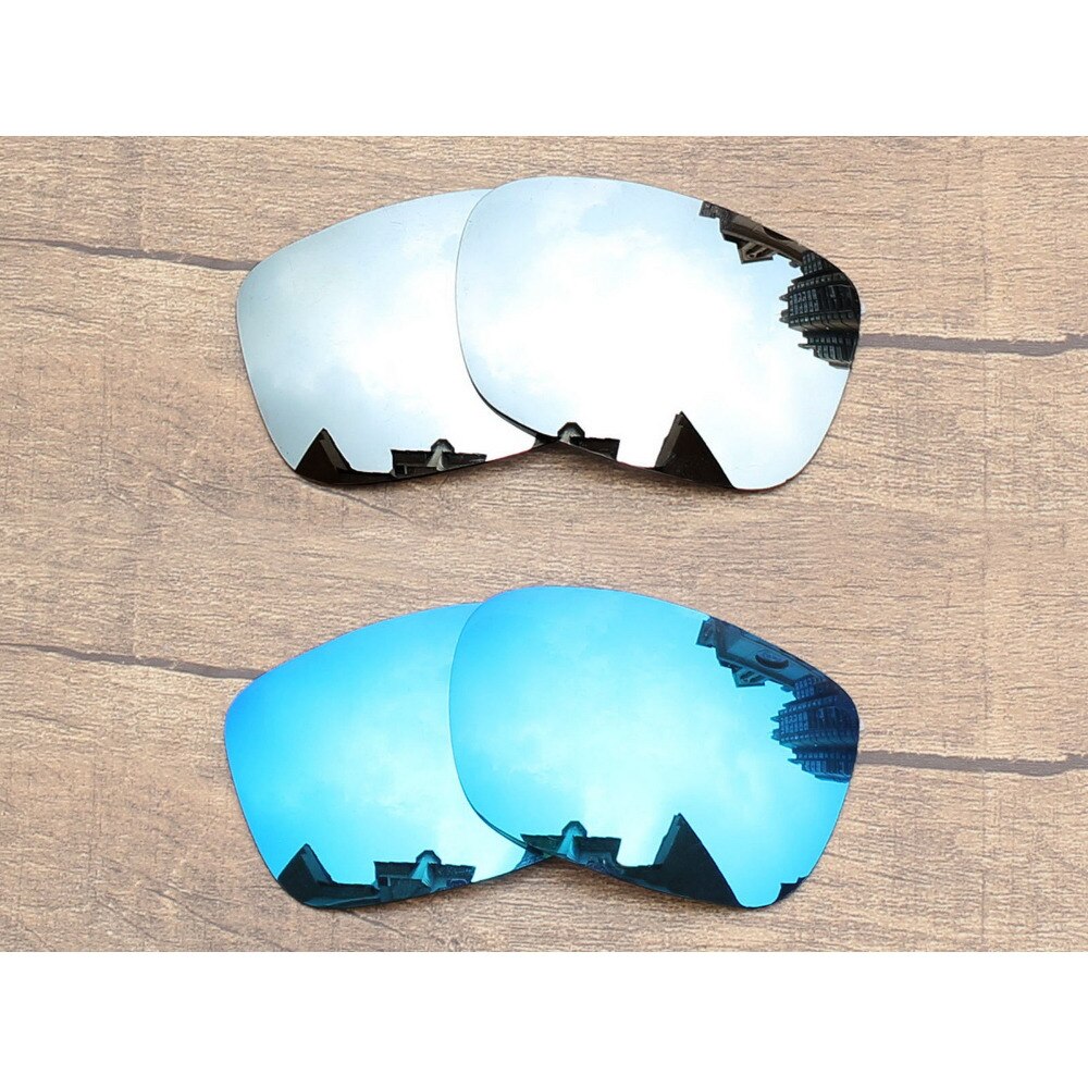 Vonxyz 2 Paare Chrom Spiegel & Eis Spiegel Polarisierte Ersatz Linsen für-Oakley TwoFace Rahmen