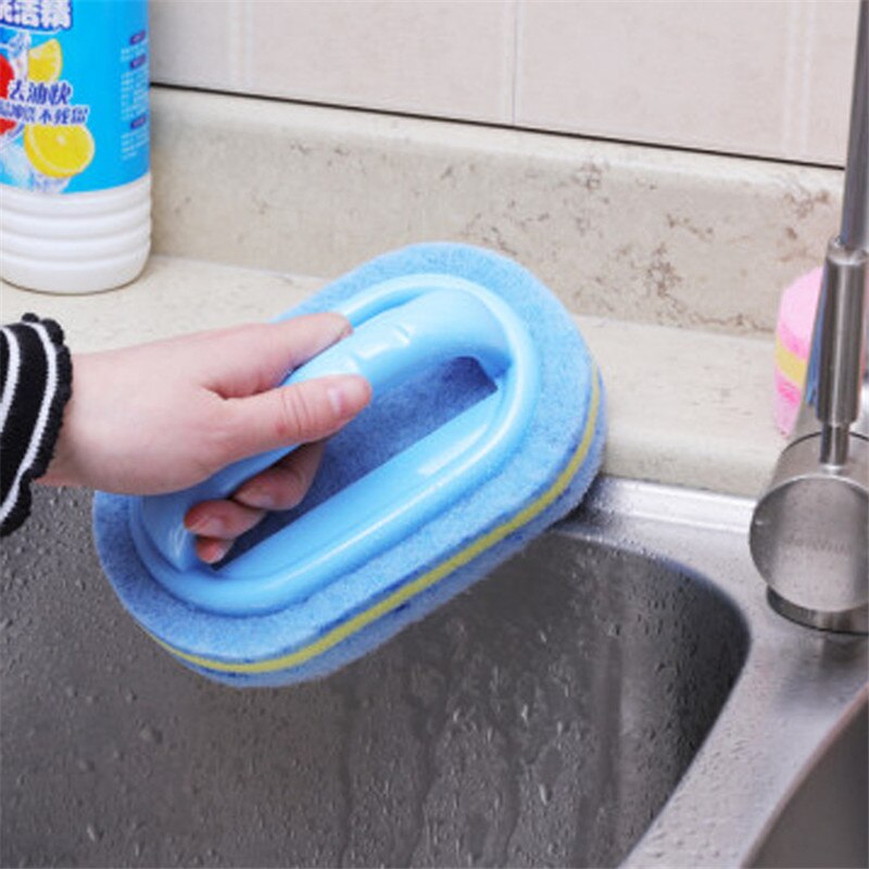 Küche Bad Reinigung Bürsten Toilette Glas Mauer Reinigung Werkzeug Bad Bürste Plastik handhaben Schwamm