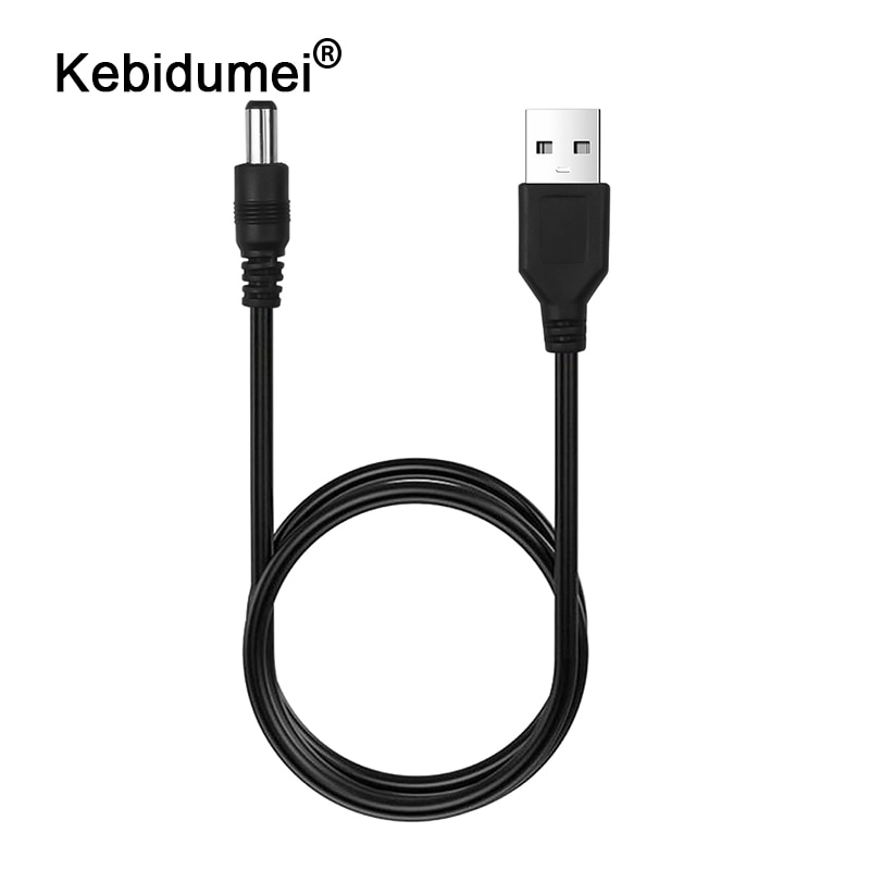 Kebidumei USB 5 V Ladegerät Energie Kabel USB zu DC 5,5mm stecker/buchse USB Energie Kabel Für MP3 MP4 -Spieler Schwarz