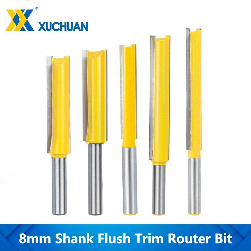 spülen trimmen Router bisschen Lange 50-76mm Holz Router bisschen 8mm Schaft Gerade Ende Mühle Für Holzbearbeitung gravur Werkzeuge Zapfen Cutter