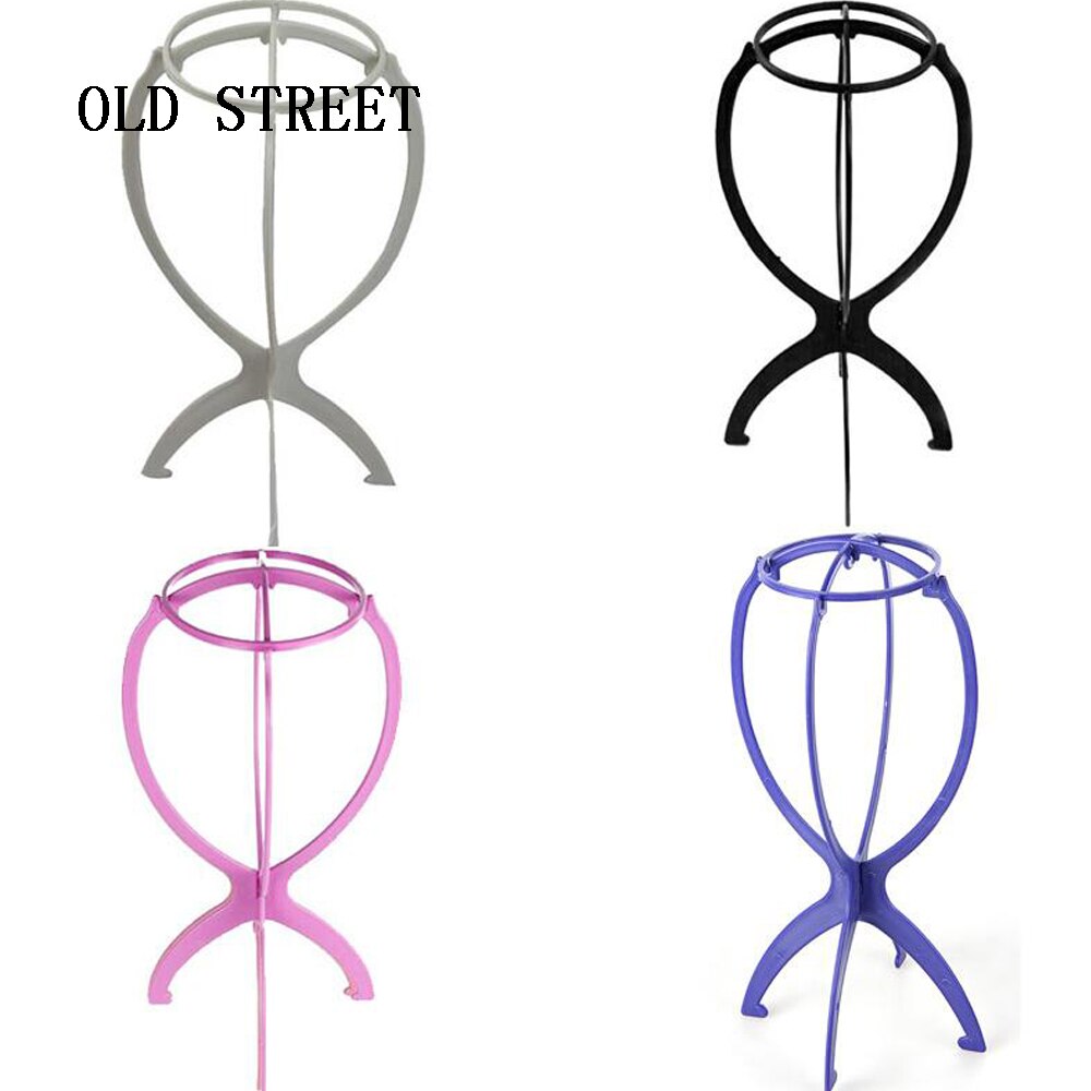 1 stück Perücke Stehen Halfter Tragbare dauerhaft Kunststoff Klapp Perücke Halfter Haarteile Anzeige Stabile Werkzeug Für Perücken