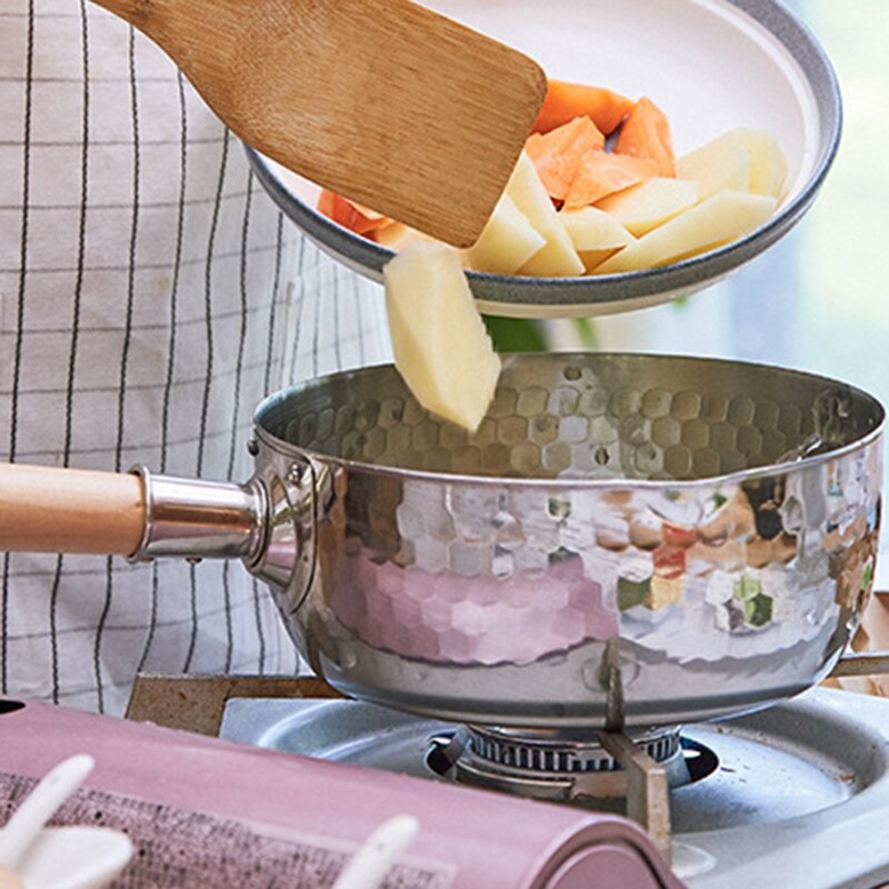 Japanischen Stil Schnee Pfanne Suppentopf Nicht-Stock Pfanne Nudeln Topf Milch Topf Holzgriff Topf Heimat Kochgeschirr Kochen Werkzeuge küche Zugriff