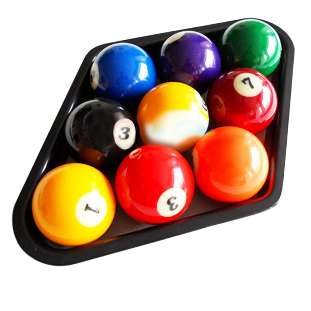 dauerhaft Kunststoff Billard 9 Ball Gestell Schwimmbad Tisch Raute Ball Gestell Schwarz Passt Standard 2 1/4 'Größe bälle