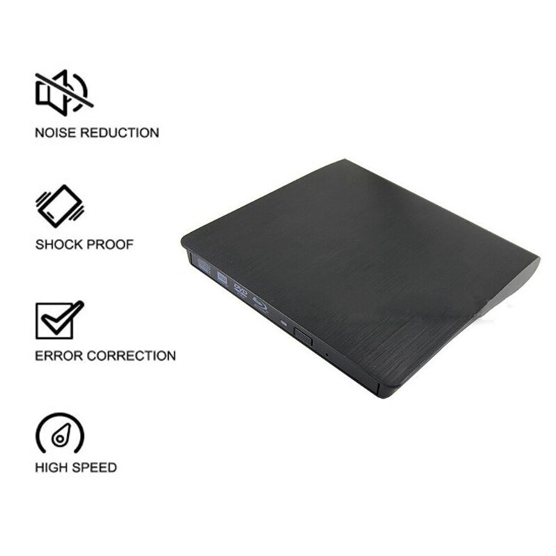 Externe Bluray DVD Antrieb USB 3,0 schlank Bluray Blu Strahl 3D DVD CD Stock für Laptop Mac Schreibtisch Fenster Mac OS Linux