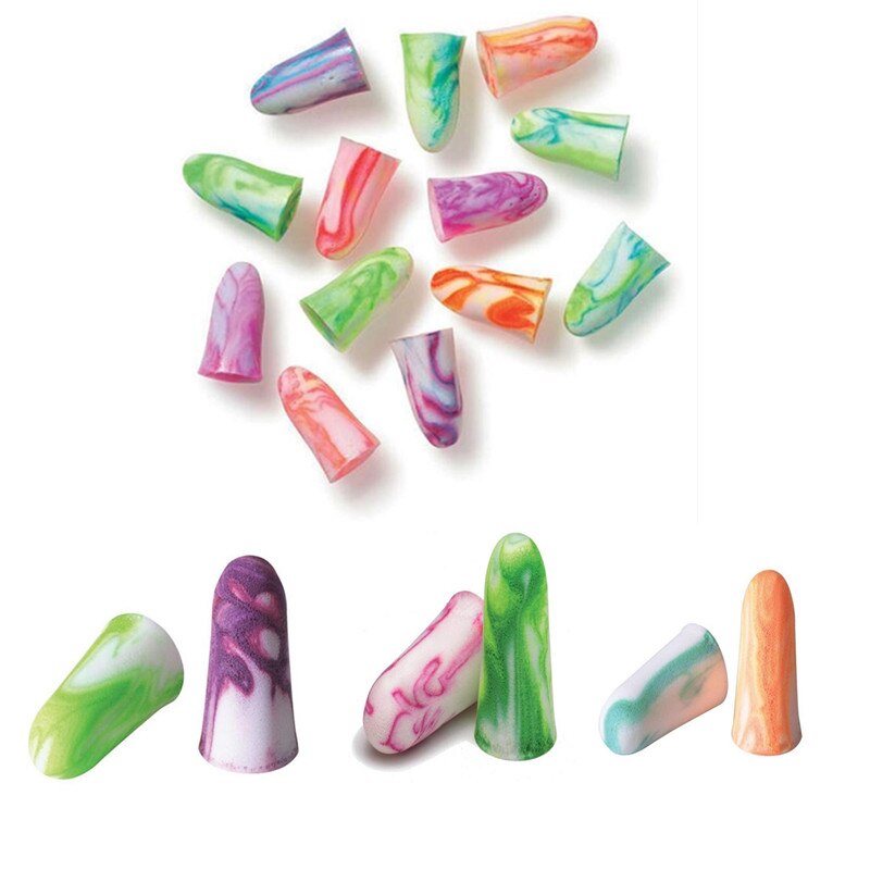 10/20Stck Bunte Weiche Schaum Ohr Stecker Reise Schlaf Lärm Prävention Ohrstöpsel Lärm Reduktion Für Reise Schlafen Spritze