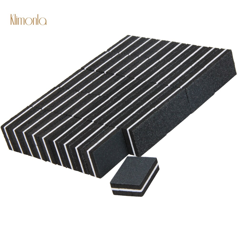 50 Teile/los Mini Nagel Datei Puffer Platz Schwamm Nagel Schleifen Blöcke Schwarz Kleine Protable Dateien Schleifpapier Manikübetreffend Pedikübetreffend Werkzeuge