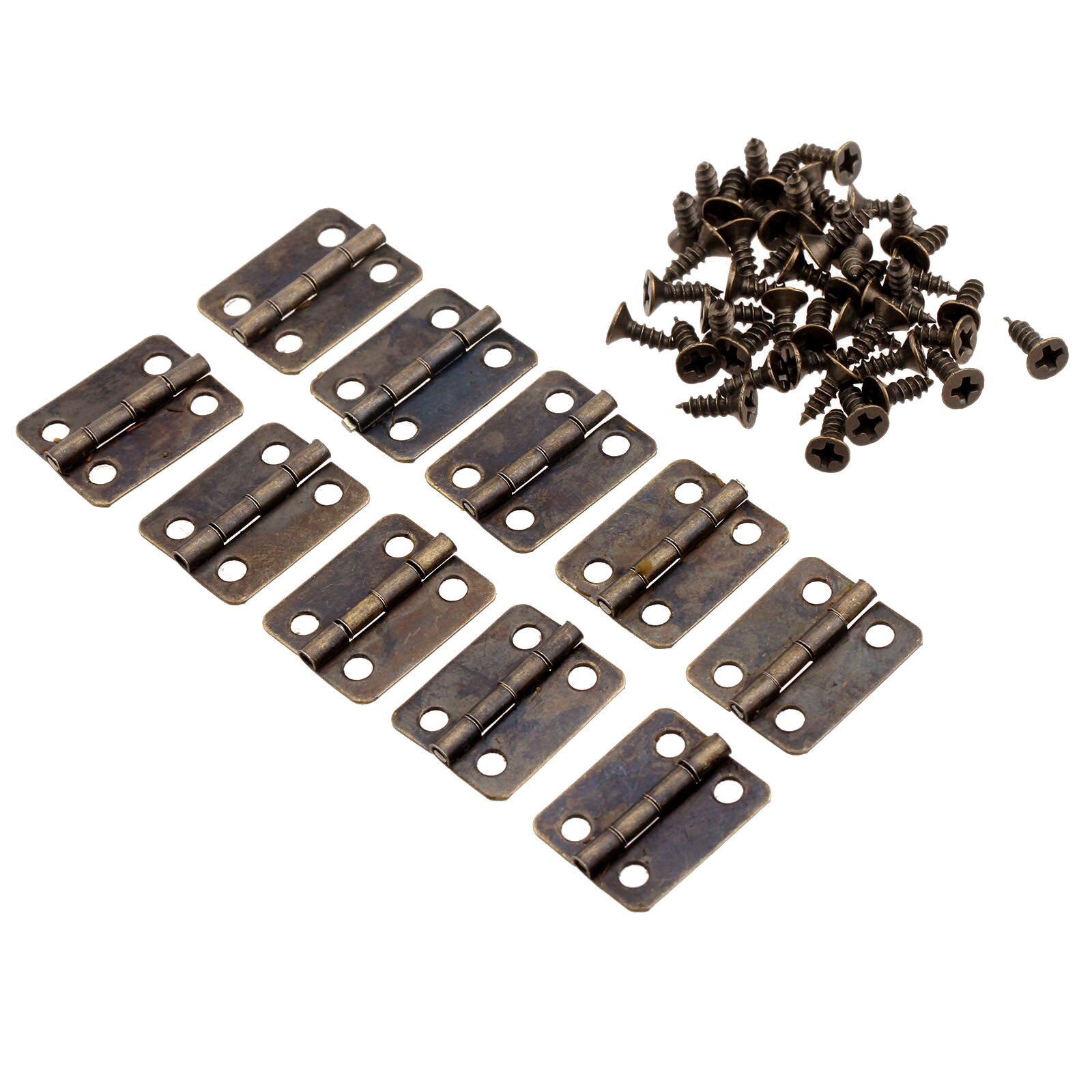 10Stck Antiquität Bronze-/Gold Schrank Scharniere Möbel Zubehör Schmuck Boxen Kleine Scharnier Möbel Armaturen Für Schränke 16x 13mm