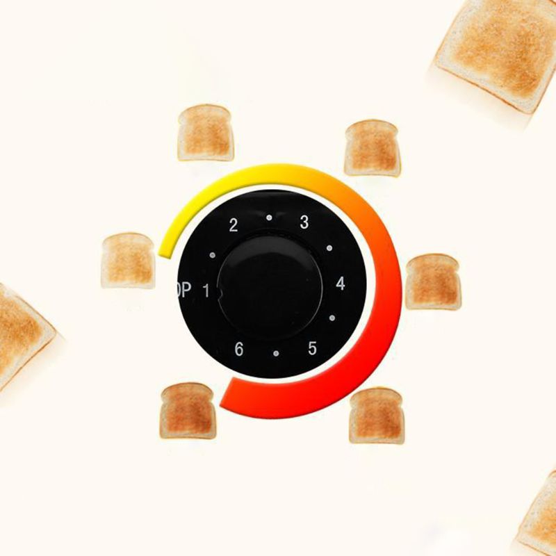 Toaster Edelstahl Breite Slot Toaster mit Abnehmbare Krümelschublade