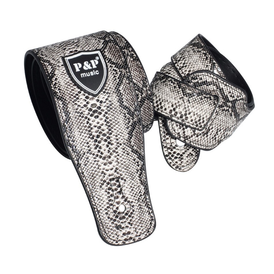 Schlange Haut PU Nachahmung Leder Gitarre Gurt Für Elektrische Gitarre Akustische Gitarre Volk Gitarre Bass Gurt