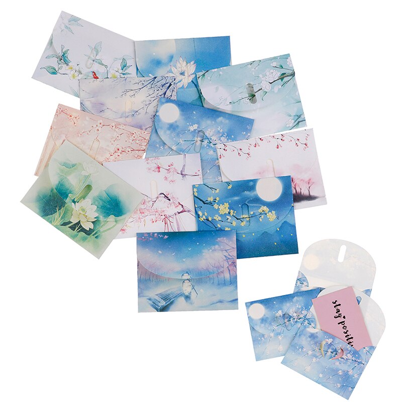 10 setzt Nette Chinesische Jahrgang Stil Blumen Papier Umschlag Für knapp Kreative Schreibwaren Papier Postkarten Karte Scrapbooking