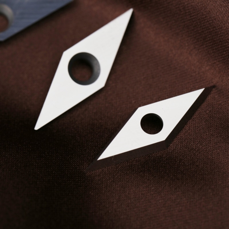 1PC Diamant Hartmetall EinfüGen Drehmaschine Cutter Werkzeuge 10mm X 28mm Drehen Werkzeuge Schneiden Cutter 30 Grad Scharf Drehmaschine Holz Drehen